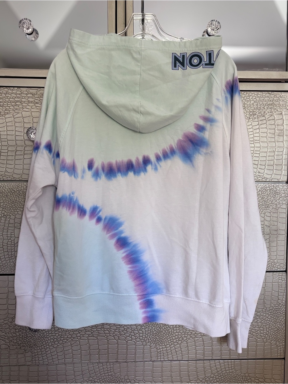Peloton Tie Dye Sunburst Half Zip Pullover Hoodie Sweatshirt Size Medium - Picture 3 of 11